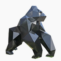 Metal gorilla statue